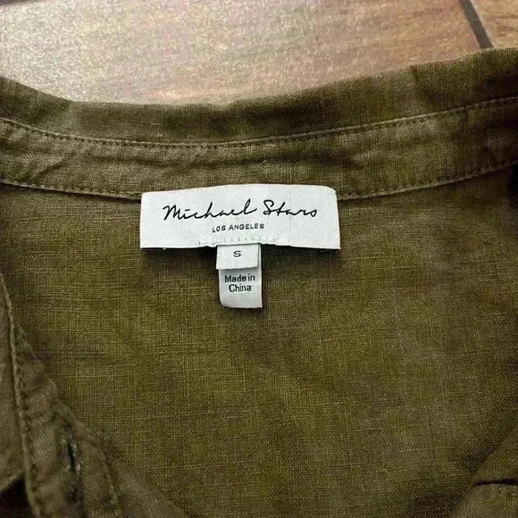 NWOT MICHAEL STARS Finn linen romper small - Picture 5 of 5